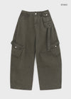 Bricky Pocket Wide Balloon Cargo Pants