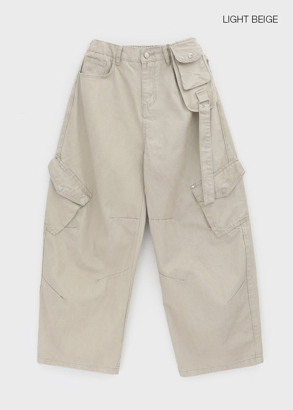 Bricky Pocket Wide Balloon Cargo Pants