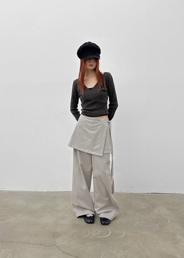 Delco Set - Wrap Skirt, Pants