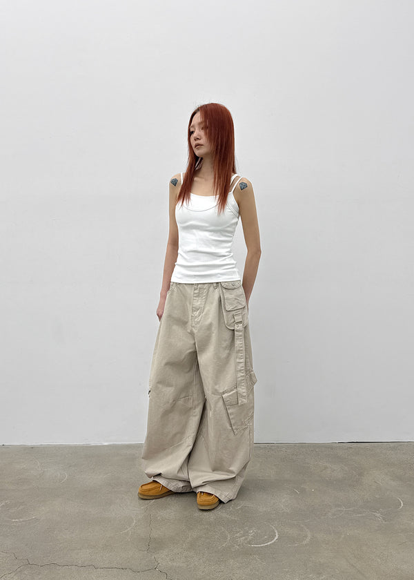 Bricky Pocket Wide Balloon Cargo Pants