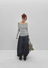 Tenshut Bijou Non-Fade Wide Balloon Denim Pants