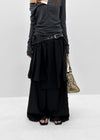 Bereung Strap Layered Skirt Slacks