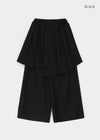 Bereung Strap Layered Skirt Slacks
