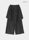 Bereung Strap Layered Skirt Slacks