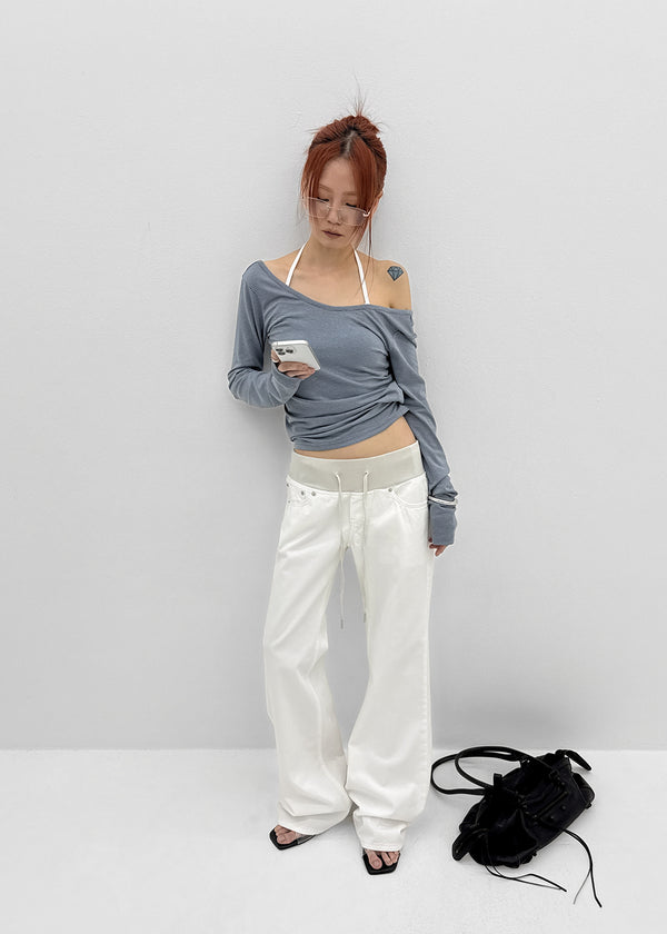 Maven Low-Waist Bootcut Banding Pants
