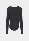 Baent Snap Button Rounding Slim Cardigan