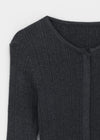 Baent Snap Button Rounding Slim Cardigan