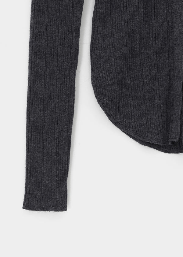 Baent Snap Button Rounding Slim Cardigan