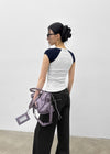 Yenrona V-neck Short-sleeved T-shirt