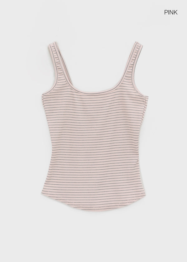 Poise Stripe Square Neck Sleeveless