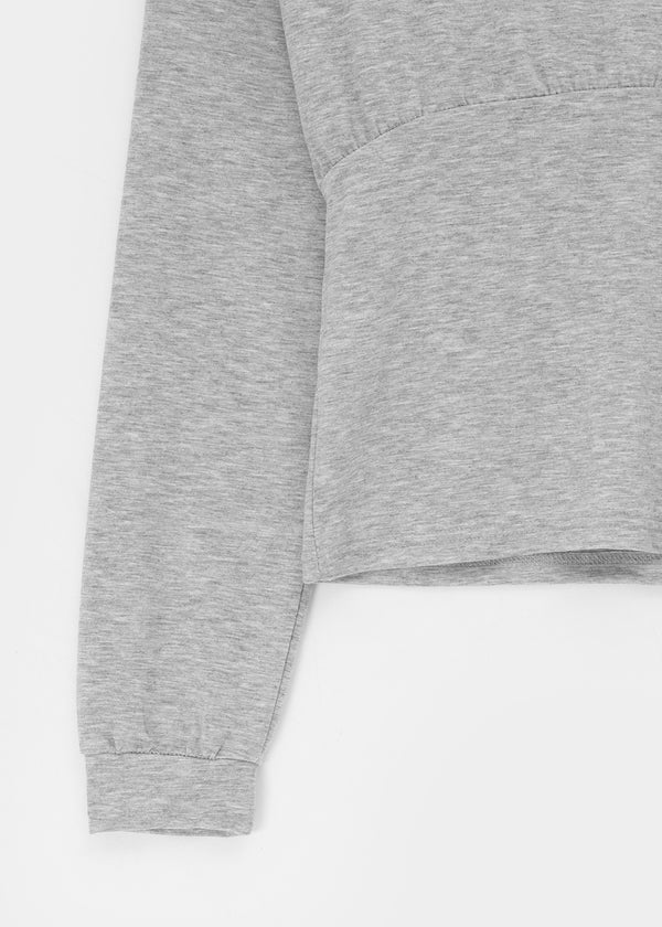 Venuden Pintuck Hood Long Sleeve Tee