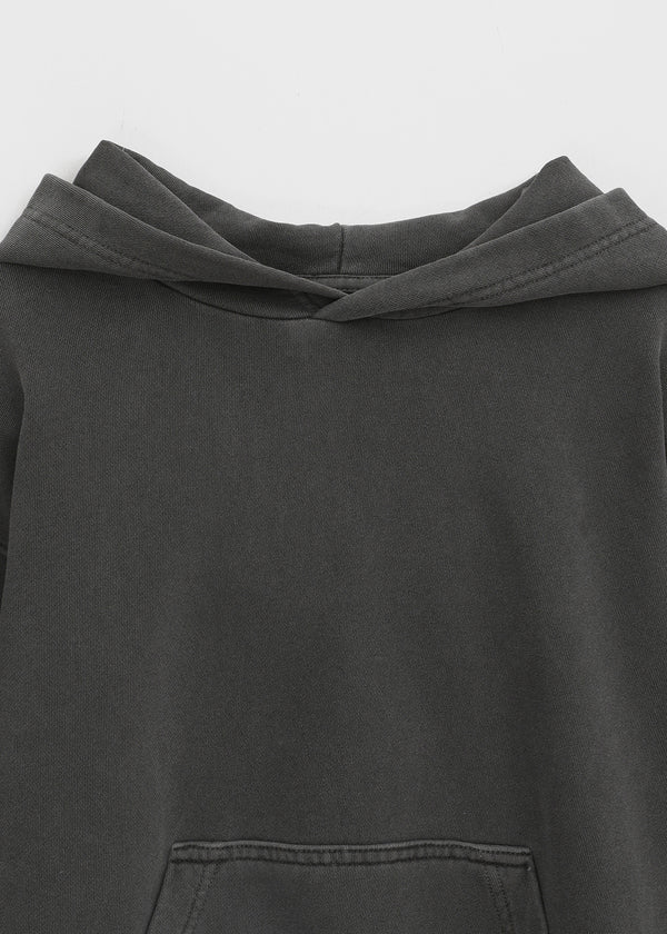 Moheron Washing Semi-Crop Hooded