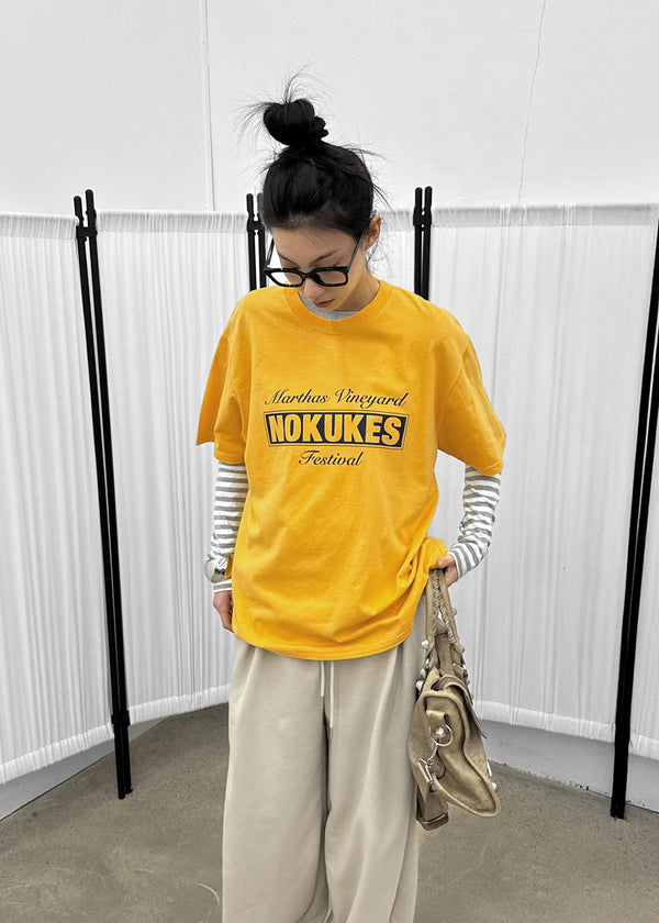 Marita Overfit Lettering Short Sleeve Tee
