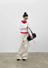 (UNISEX) Urban Washing Cut-out Wide Cargo Pants