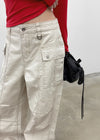 (UNISEX) Urban Washing Cut-out Wide Cargo Pants