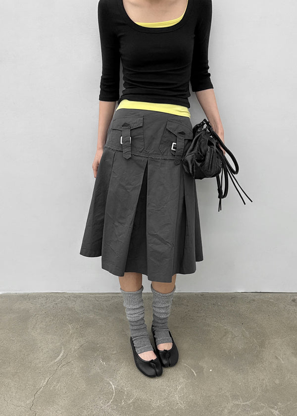 Maol Two-Tone Shirring Knit Leg Warmer