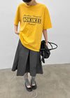 Marita Overfit Lettering Short Sleeve Tee