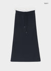Kabdo Color-block Layered Banding Long Skirt