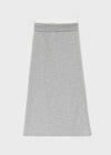 Kabdo Color-block Layered Banding Long Skirt