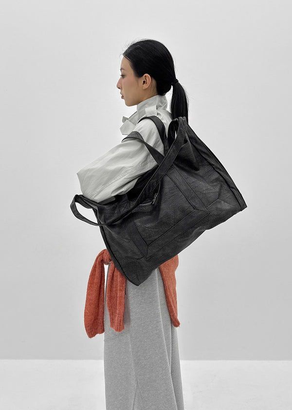 Hanobi Vintage Washed Big Shoulder Bag