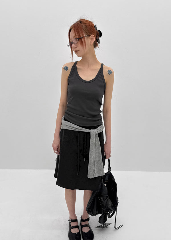 Dipley U-neck Ribbed Sleeveless