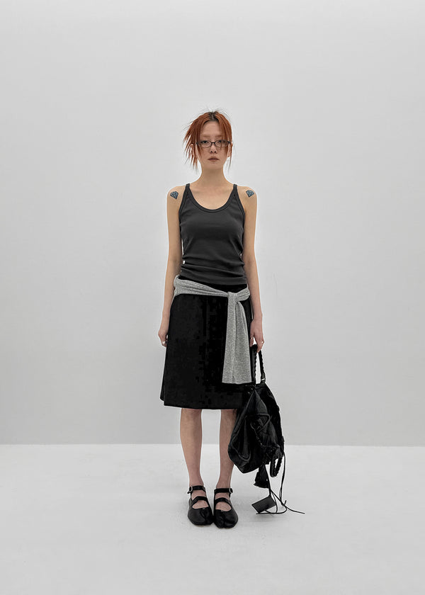 Dipley U-neck Ribbed Sleeveless
