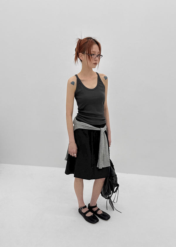 Dipley U-neck Ribbed Sleeveless