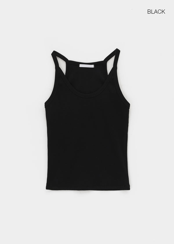 Dipley U-neck Ribbed Sleeveless