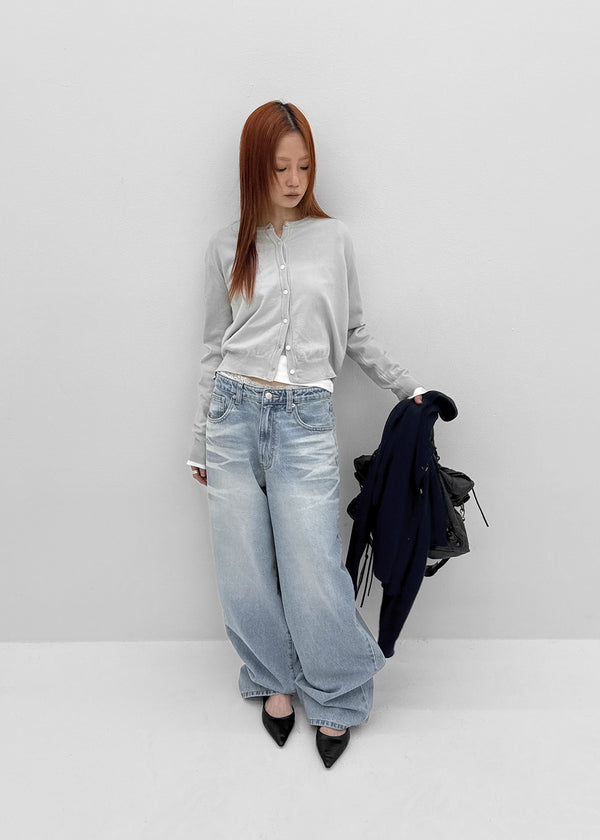 Cluvan Washed Wide Denim Pants
