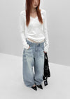 Cluvan Washed Wide Denim Pants