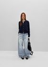 Cluvan Washed Wide Denim Pants