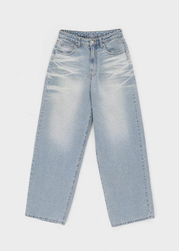 Cluvan Washed Wide Denim Pants