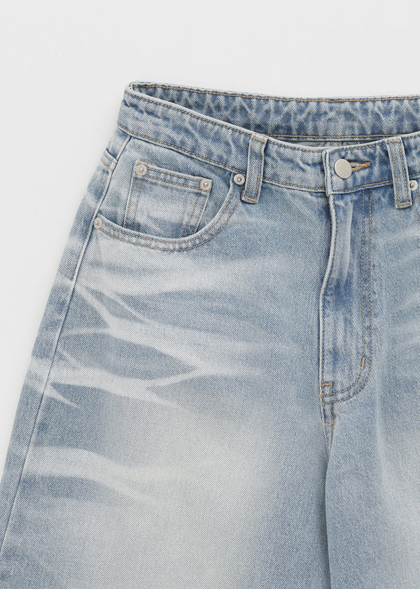 Cluvan Washed Wide Denim Pants