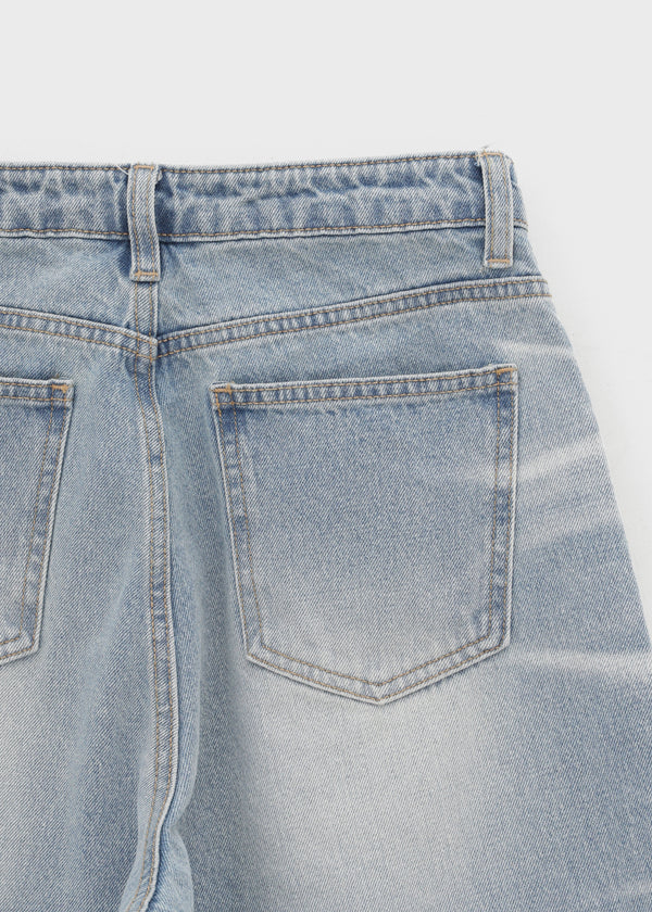 Cluvan Washed Wide Denim Pants