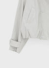 Harken High-neck Double-button Leather Jacket