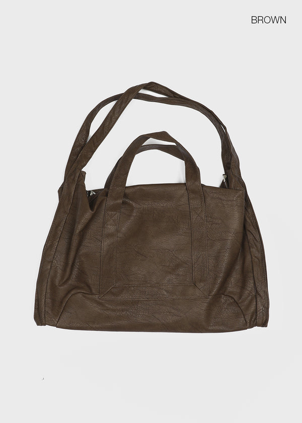 Hanobi Vintage Washed Big Shoulder Bag