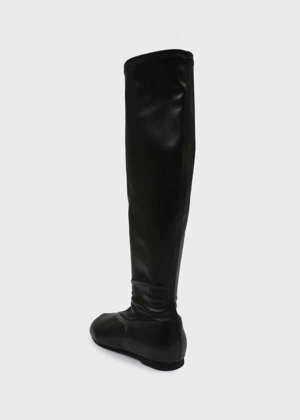 Tonycorn Spandex Leather Long Boots
