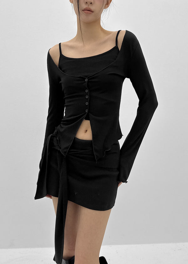 Hargen SET - Cardigan, Sleeveless (Built-in Cap)
