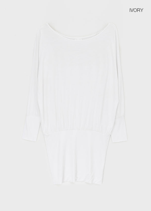 Pinko Drape Off-shoulder Long Sleeve Tee