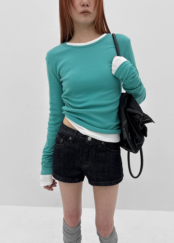 Caroine Raw Denim Shorts