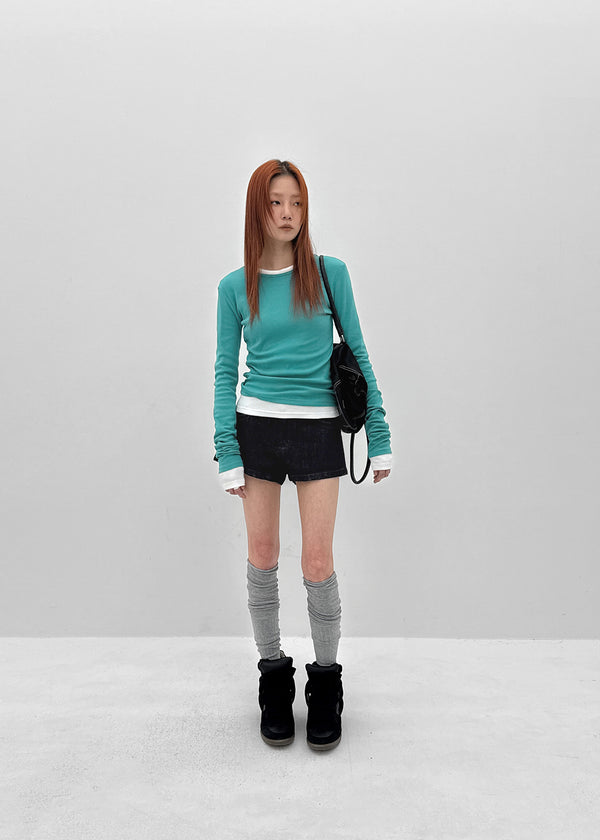 Caroine Raw Denim Shorts