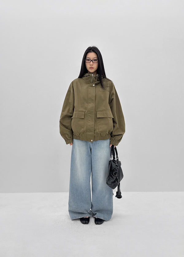 Parua High-neck Hooded Field Jacket