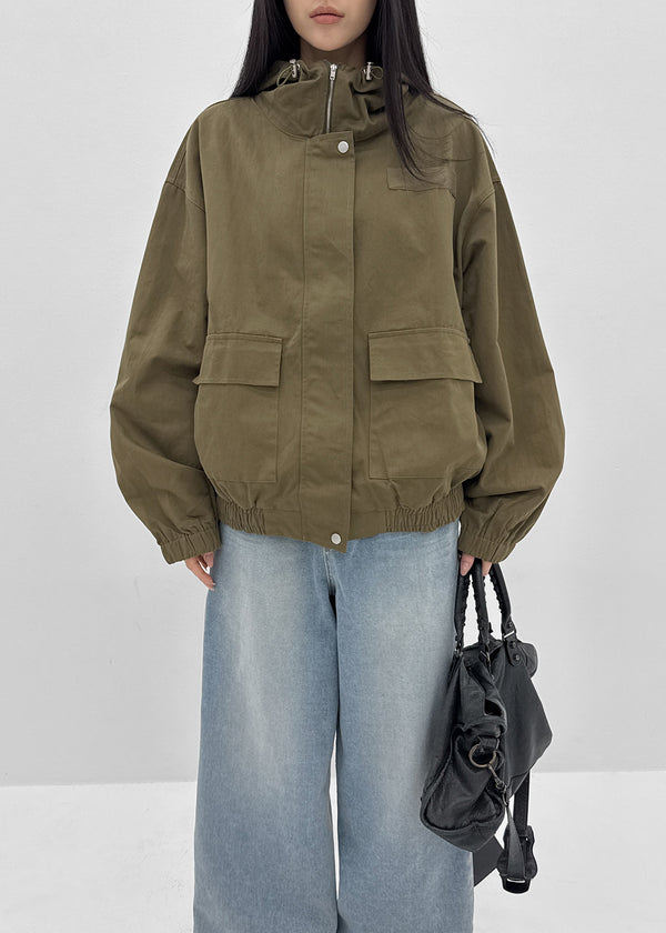 Parua High-neck Hooded Field Jacket