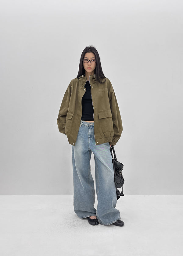 Parua High-neck Hooded Field Jacket