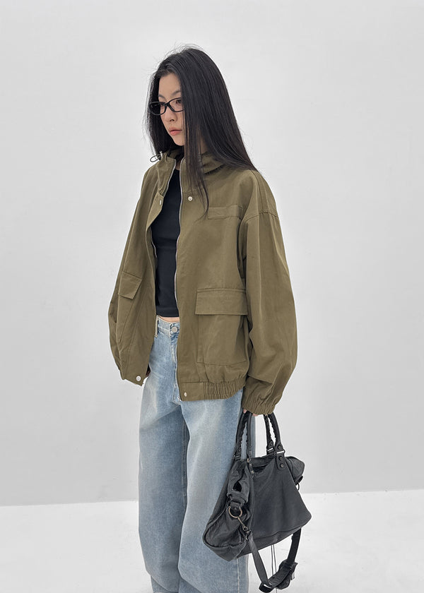 Parua High-neck Hooded Field Jacket