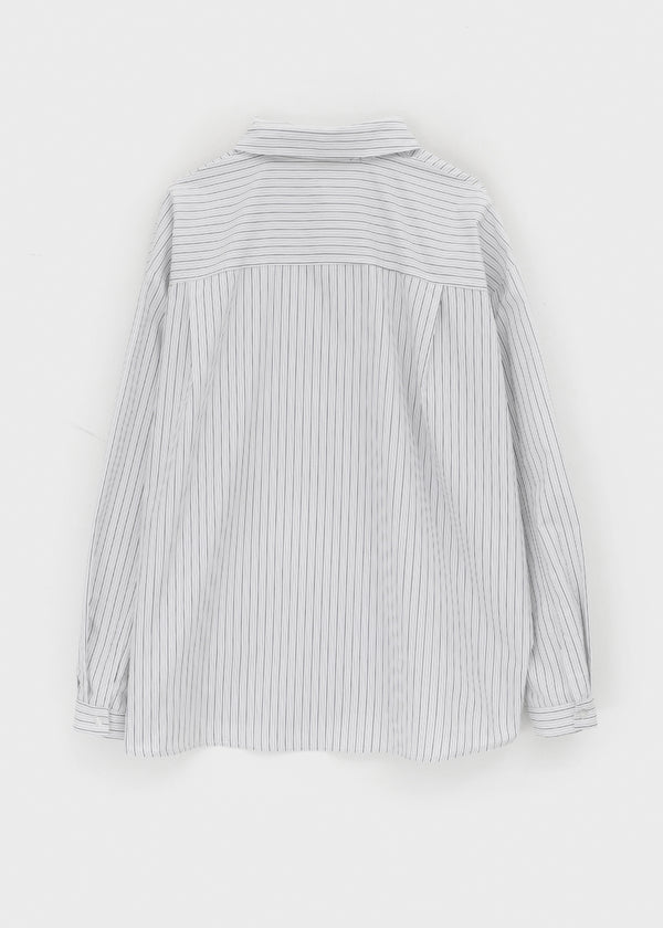 (UNISEX) Blton Loose Fit Striped Shirt
