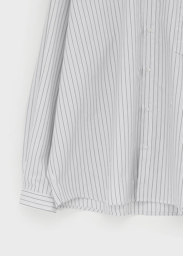 (UNISEX) Blton Loose Fit Striped Shirt