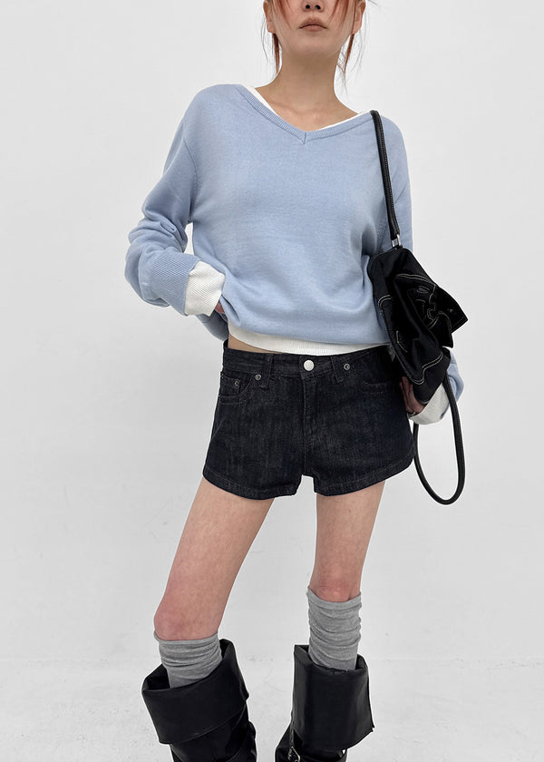 Caroine Raw Denim Shorts