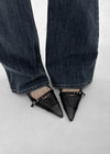 Keshong Stiletto Slingback Flat Shoes