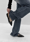 Keshong Stiletto Slingback Flat Shoes